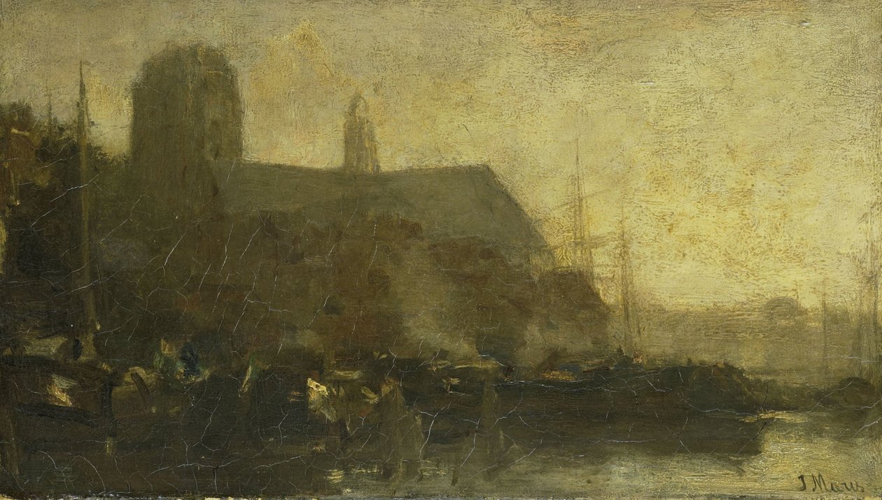 Lodě v přístavu Dordrecht od Jacob Maris