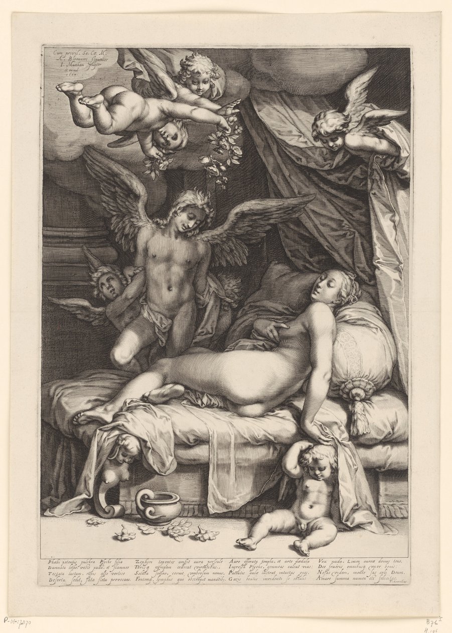 Amor a Psyché od Jacob Matham
