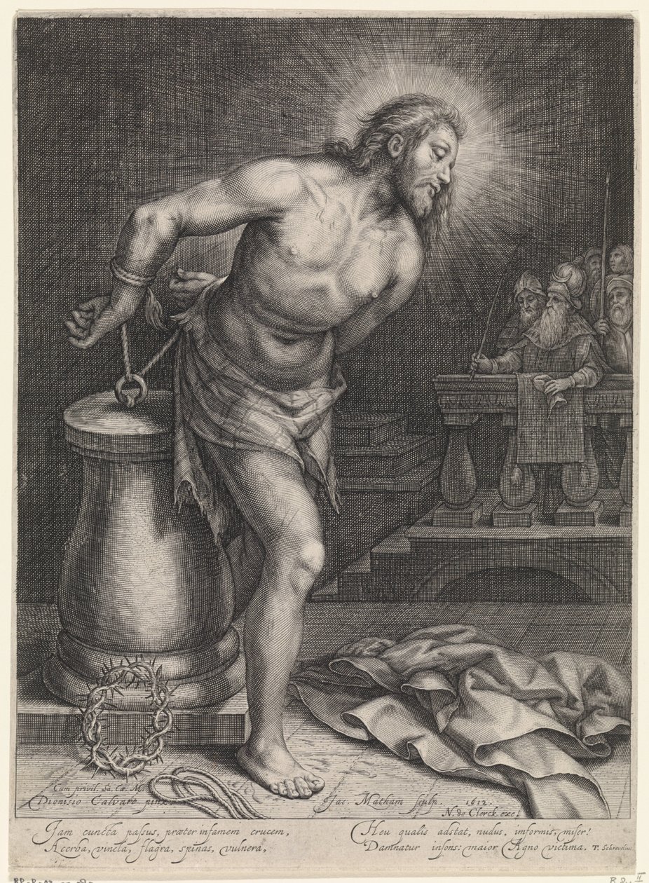 Kristus na pohromě od Jacob Matham