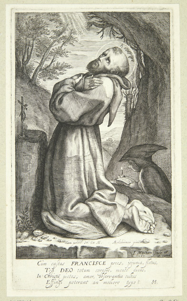 Františka z Assisi od Jacob Matham