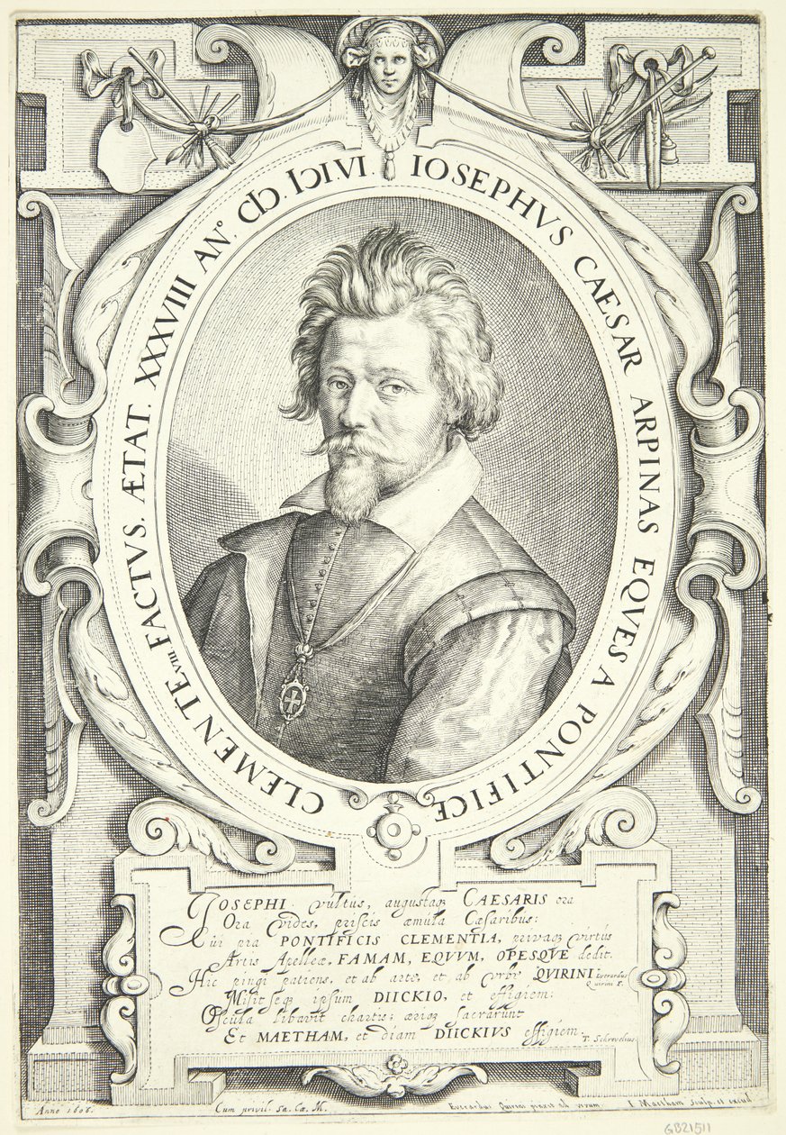 Portrét Giuseppe Cesariho od Jacob Matham