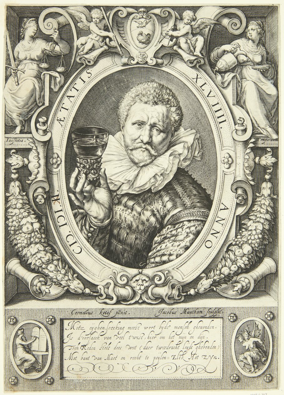 Portrét Vincenta Jacobsze. Coster od Jacob Matham