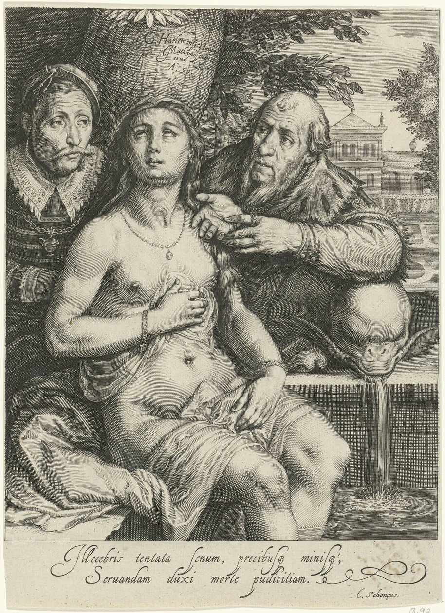 Susanna a starší od Jacob Matham