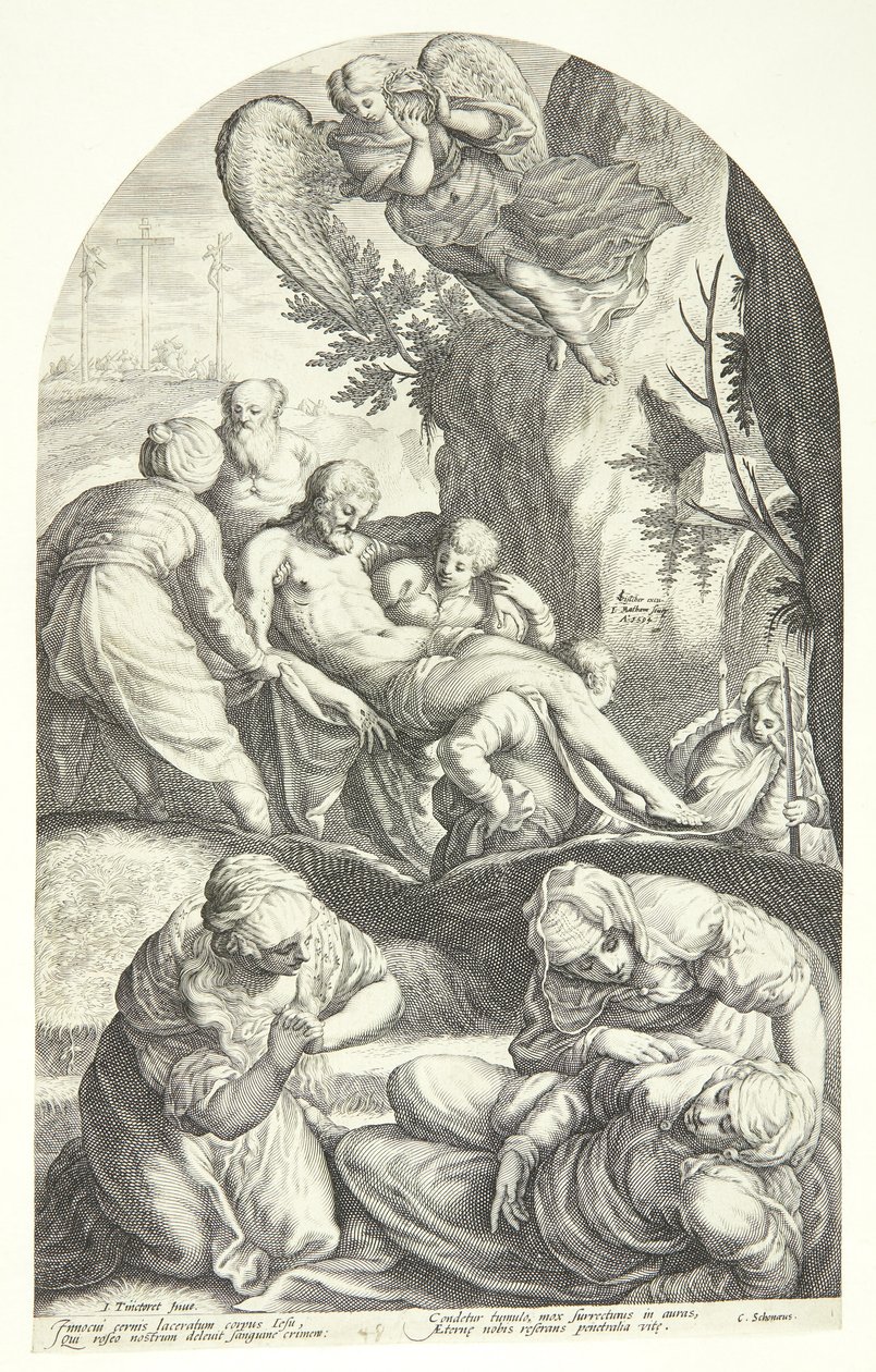 Pohřeb Krista od Jacob Matham