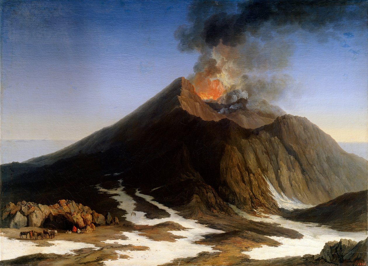 Erupce Etny, 18. století. od Jacob Philip Hackert