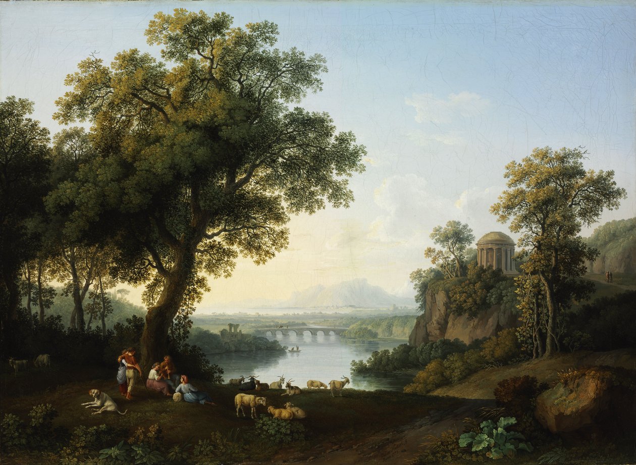 Krajina u řeky od Jacob Philipp Hackert