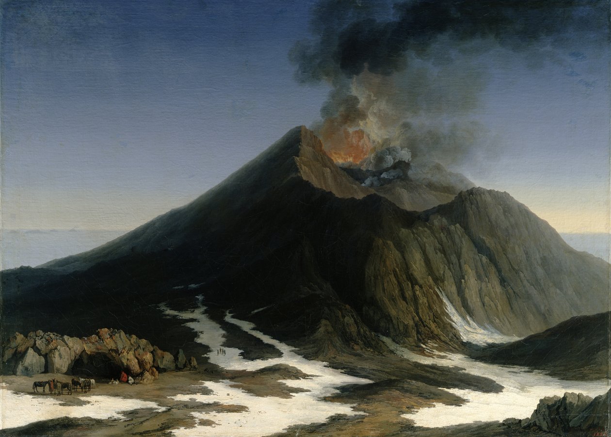 Erupce Etny od Jacob Philippe Hackert