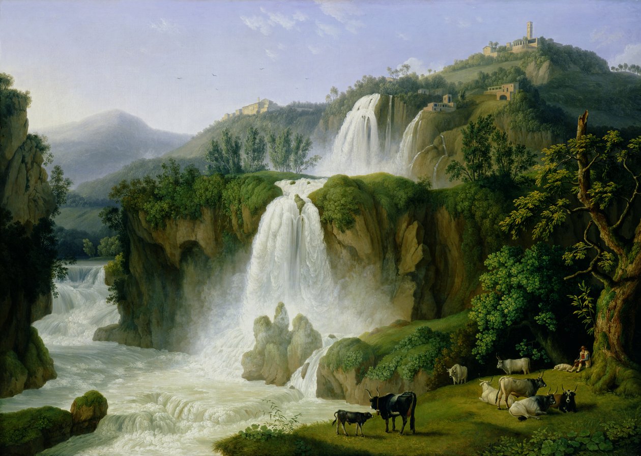 Vodopád v Tivoli, 1785 od Jacob Philippe Hackert