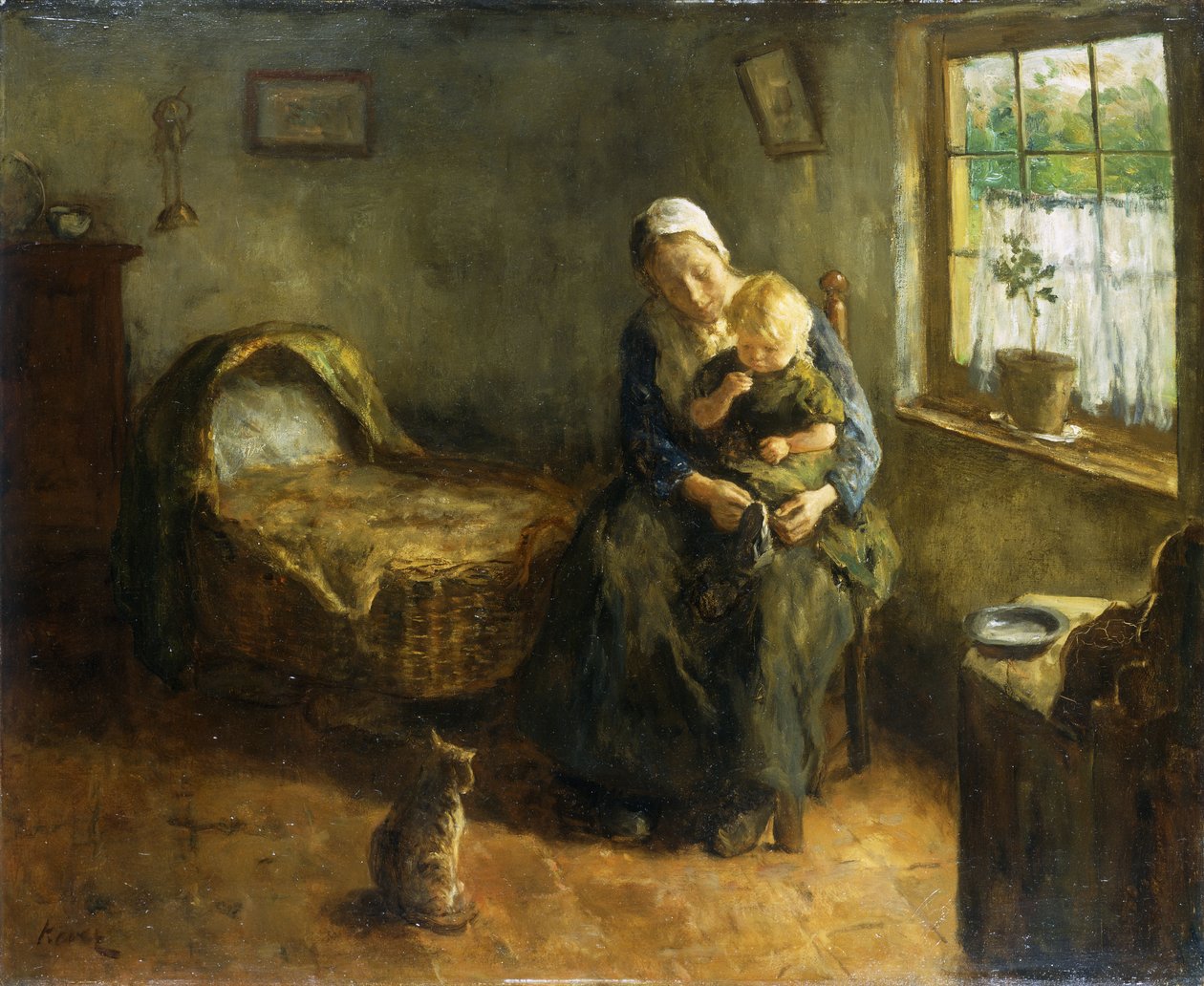 Oblékání miminka, od Jacob Simon Kever