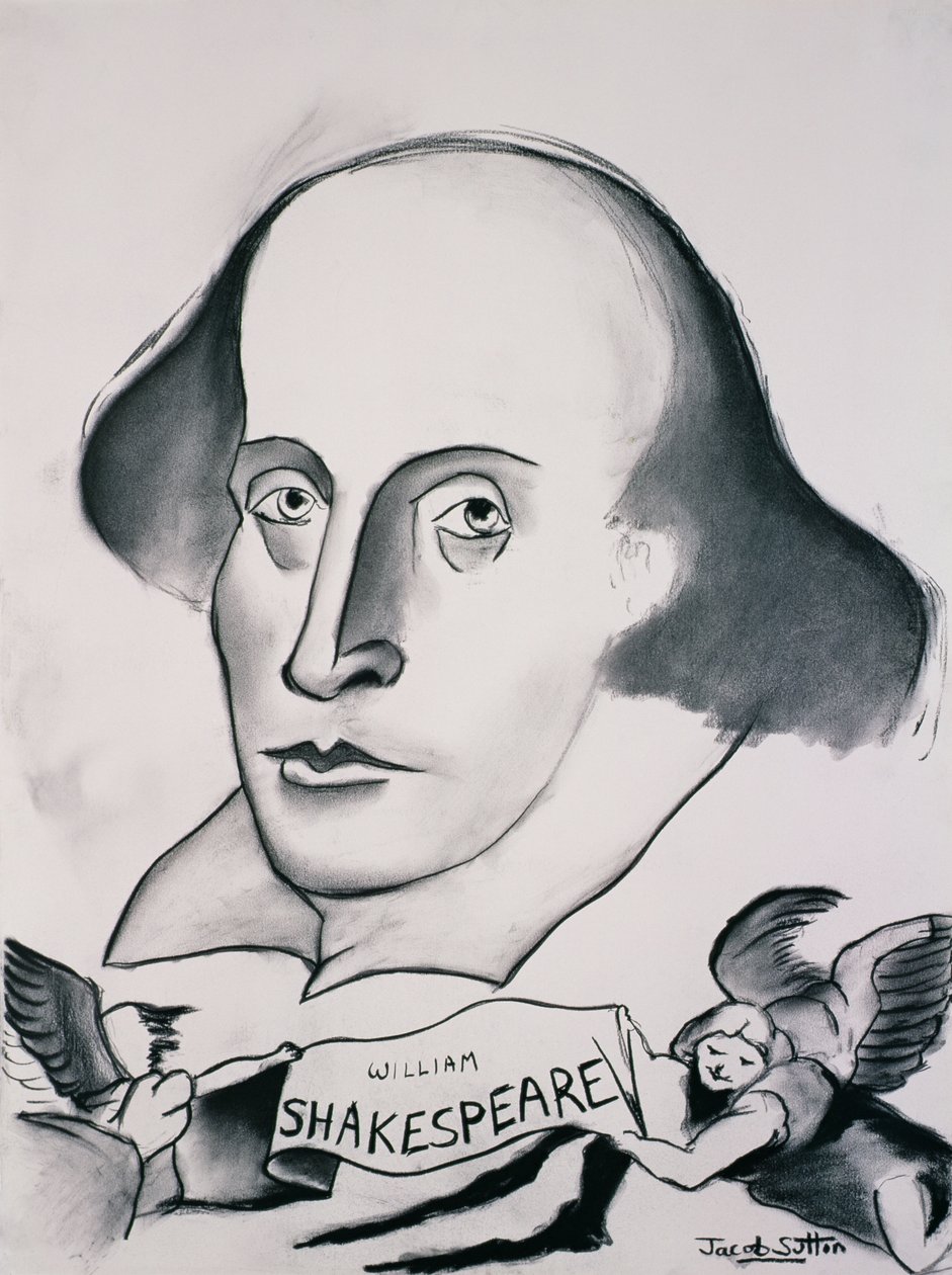 William Shakespeare (1564-1616) 1994 (uhl na papíře) od Jacob Sutton