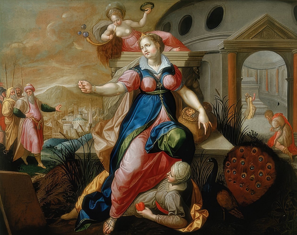 Sedm smrtelných hříchů: pýcha. Kolem 1570-75 od Jacob de Backer