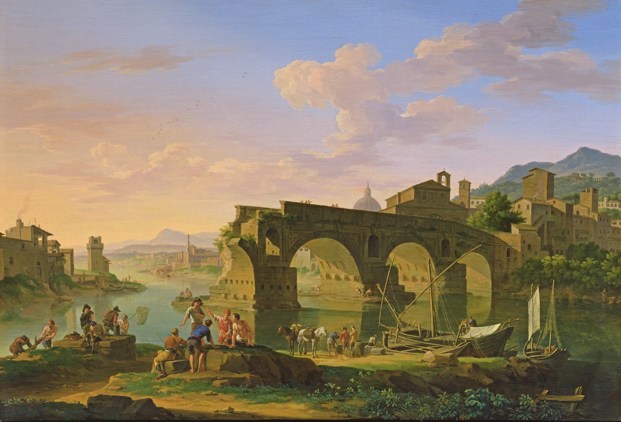 Ponte Rotto v Římě od Jacob de Heusch