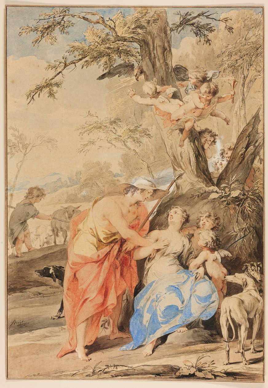 Jupiter a Mnemosyne od Jacob de Wit