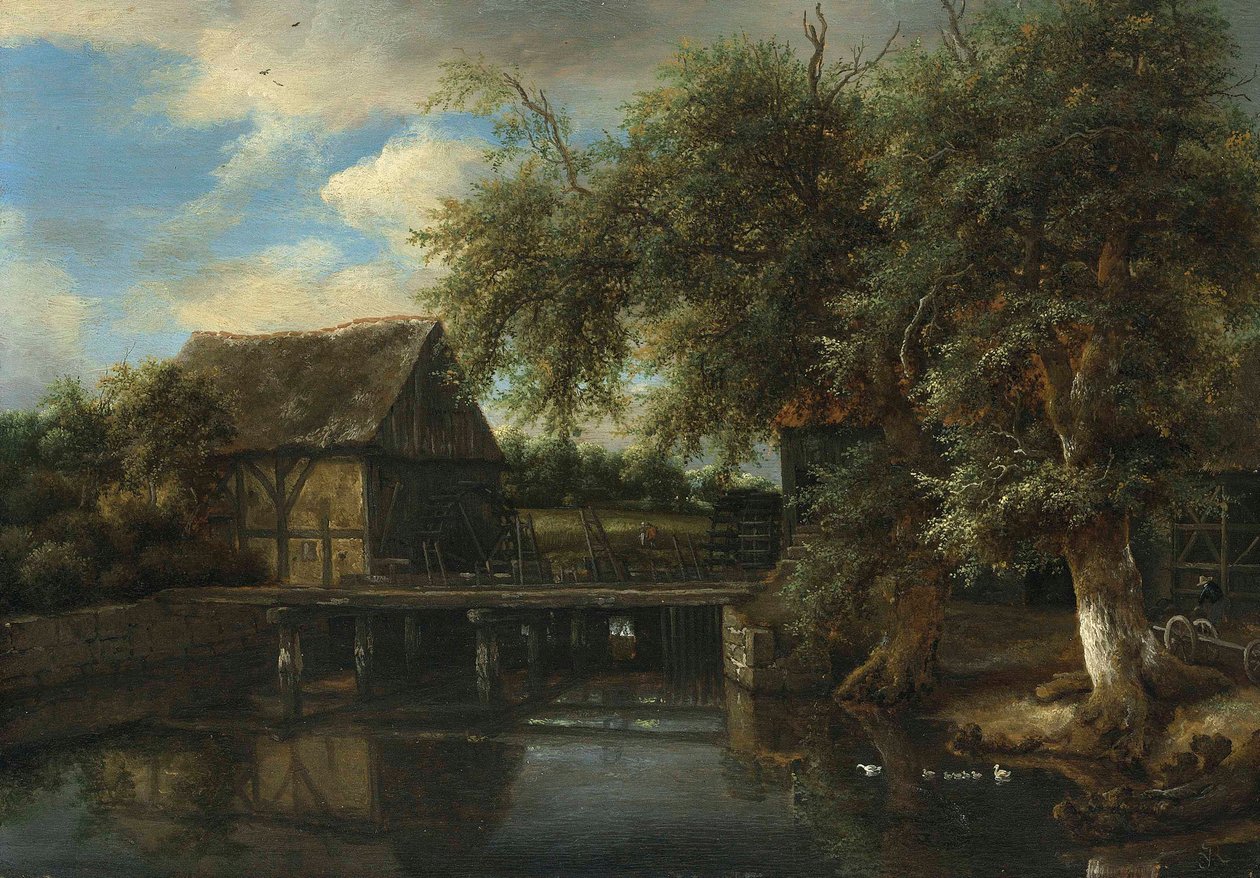 Vodní mlýn od Jacob van Ruisdael