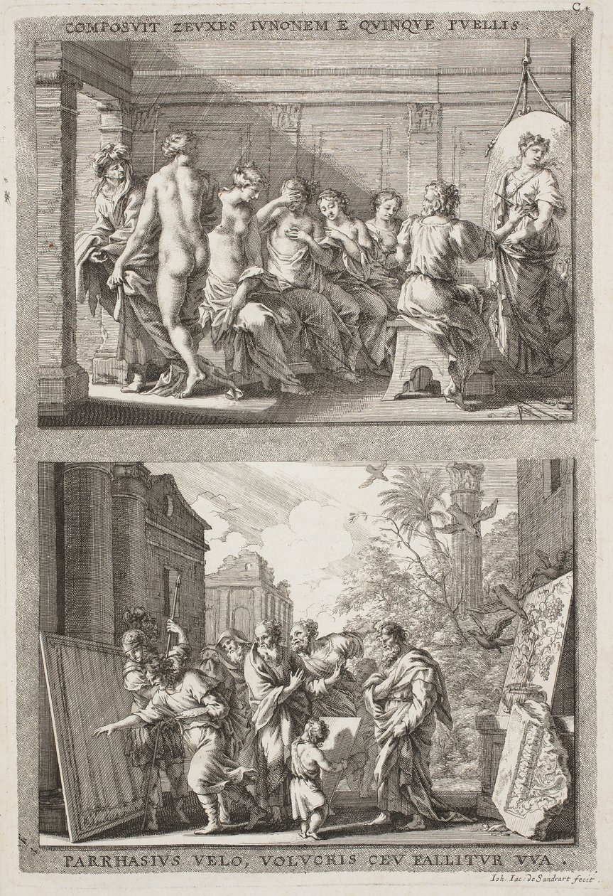 Zeuxis a Parrhassius od Jacob von Sandrart