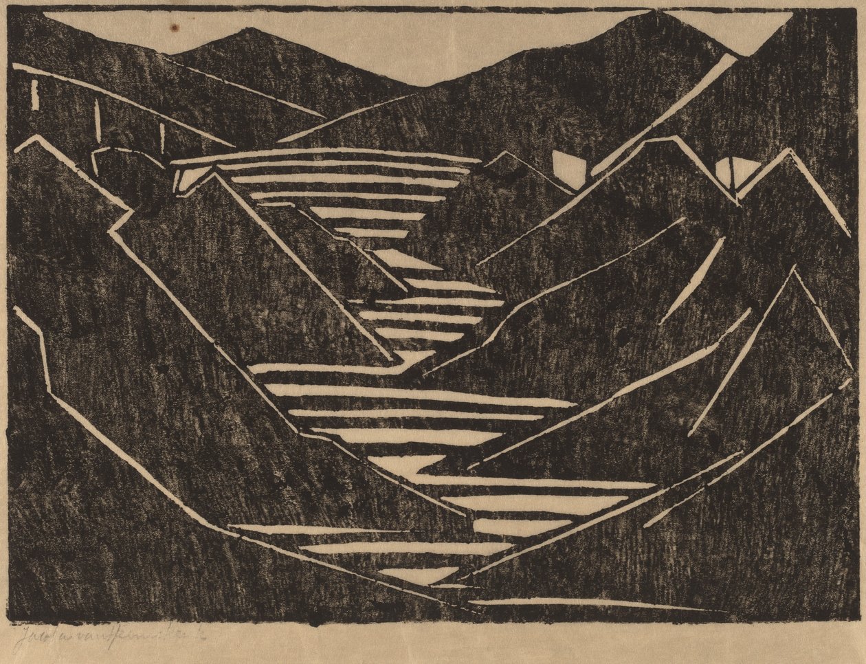 Fjord, 1916. od Jacoba van Heemskerck van Beest