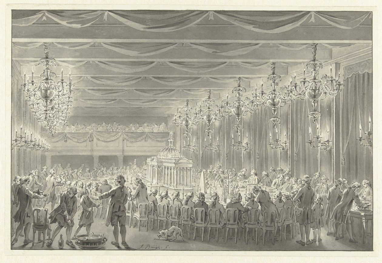 Aliance jídlo v Amsterdamu, 1786 od Jacobus Buys (signed by artist)