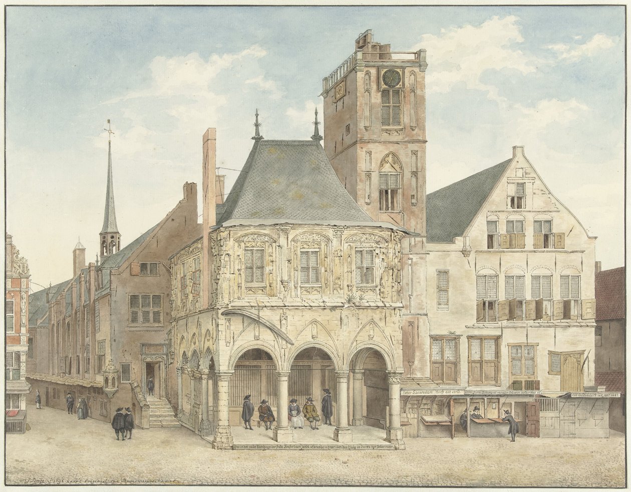 Stará radnice v Amsterdamu od Jacobus Buys