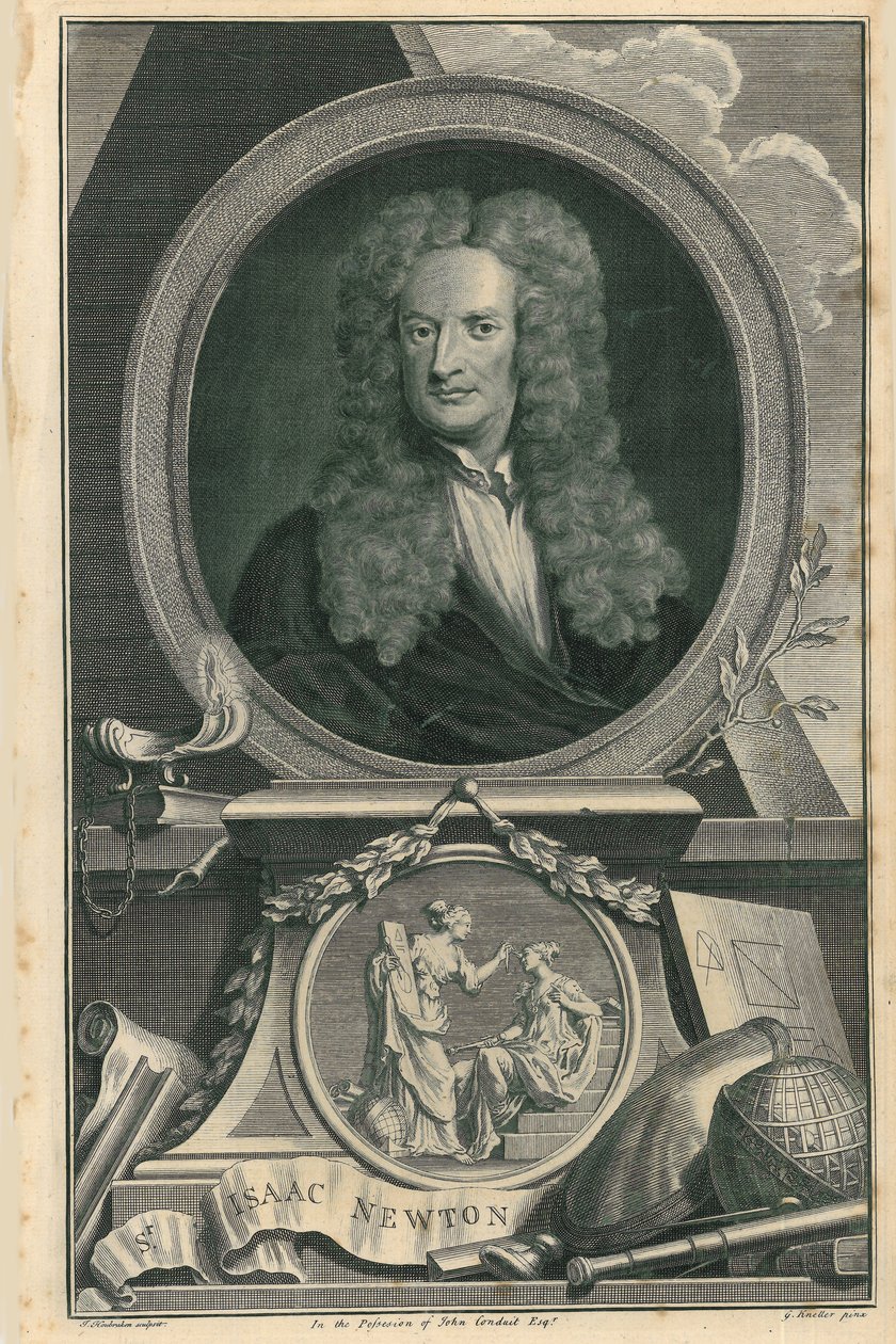 Sir Isaac Newton od Jacobus Houbracken