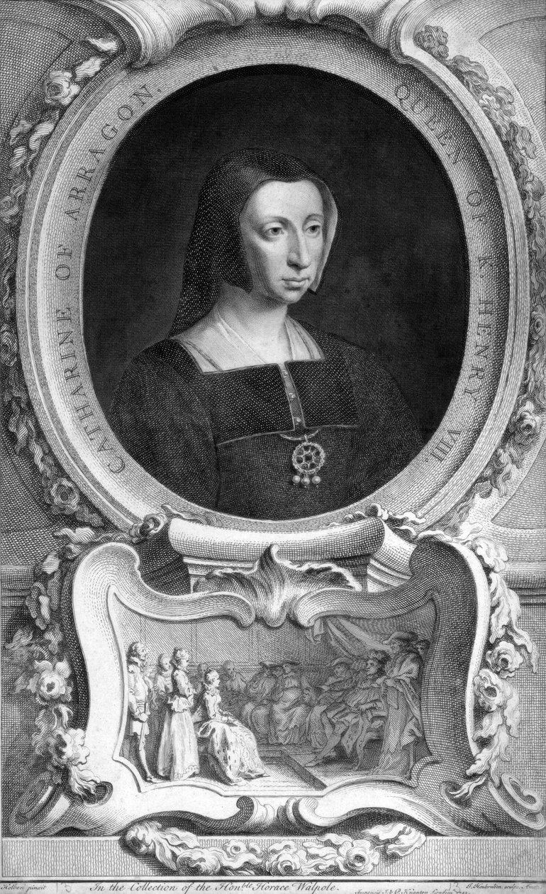 Kateřina Aragonská 1485-1536, 1744. od Jacobus Houbraken