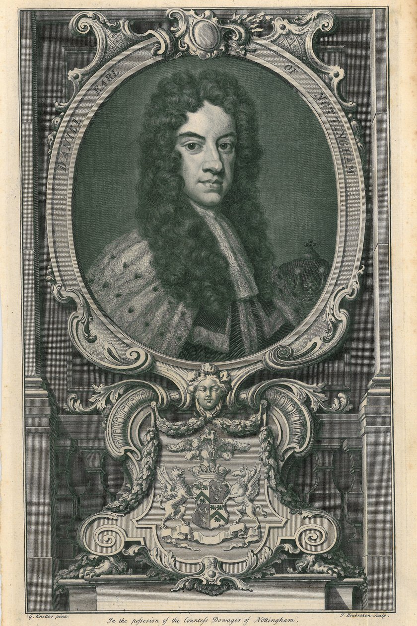 hrabě z Nottinghamu od Jacobus Houbraken