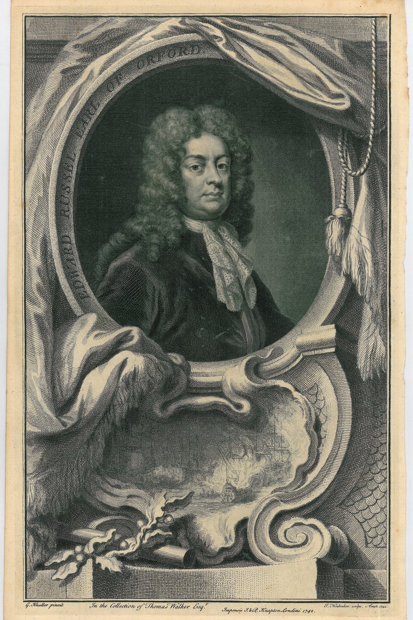 Edward Russell, hrabě z Orfordu, kolem roku 1742 od Jacobus Houbraken