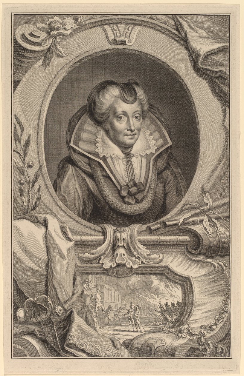 Louise de Coligny od Jacobus Houbraken