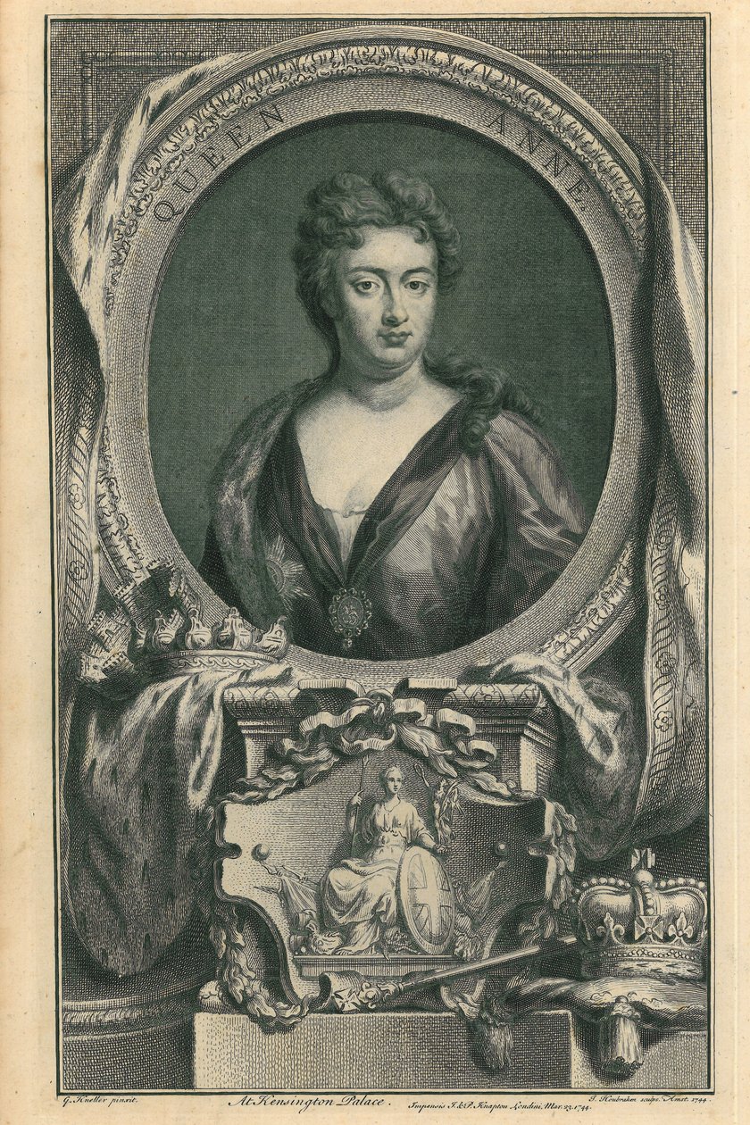 Královna Anna od Jacobus Houbraken