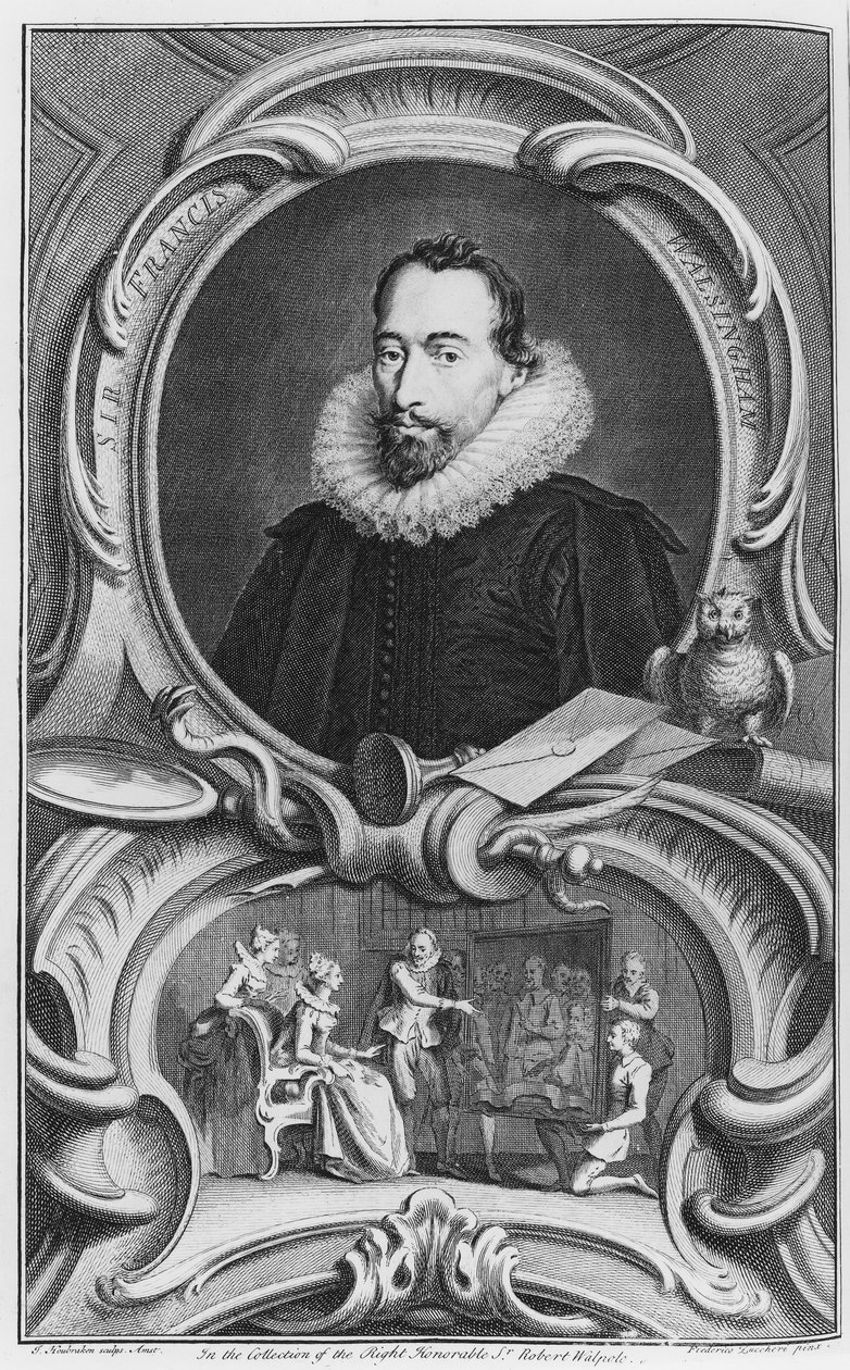 Sir Francis Walsingham, 1738 od Jacobus Houbraken