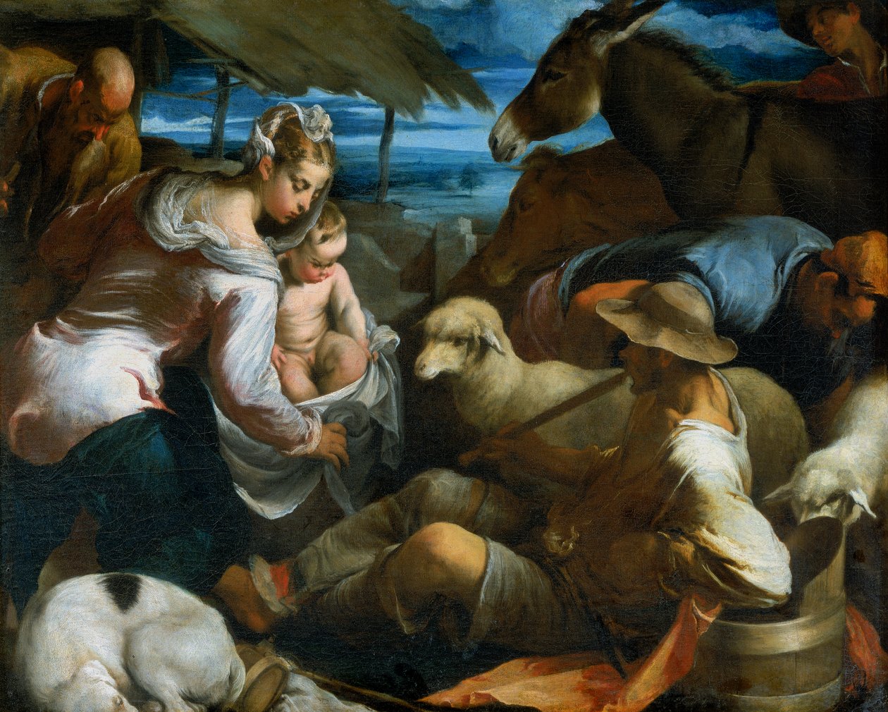 Klanění pastýřů od Jacopo Bassano
