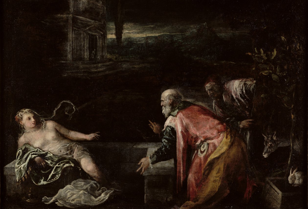 Susanna a starší, 1585 od Jacopo Bassano