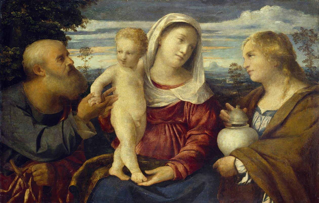 Svatá konverzace, 16. století od Jacopo Palma