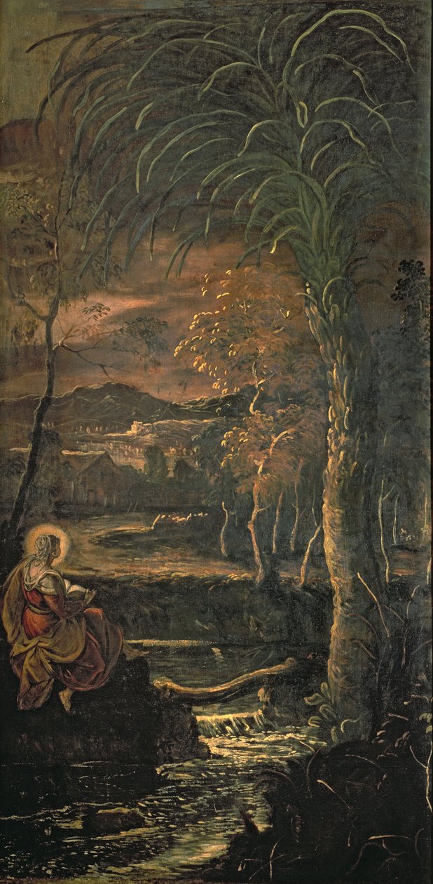 Svatá Marie Egyptská na poušti od Jacopo Robusti Tintoretto
