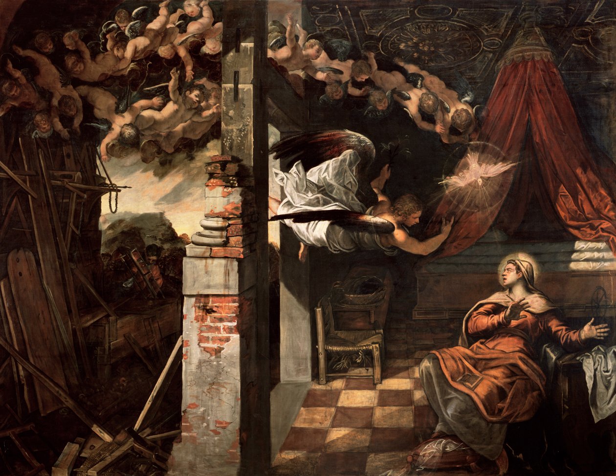 Zvěstování od Jacopo Robusti Tintoretto