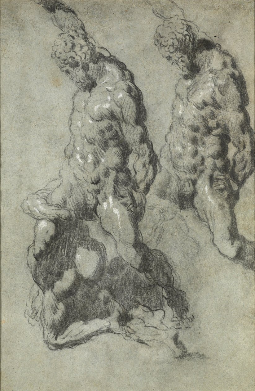 Dvě studie Samsona o zabití Filištínů od Jacopo Robusti Tintoretto