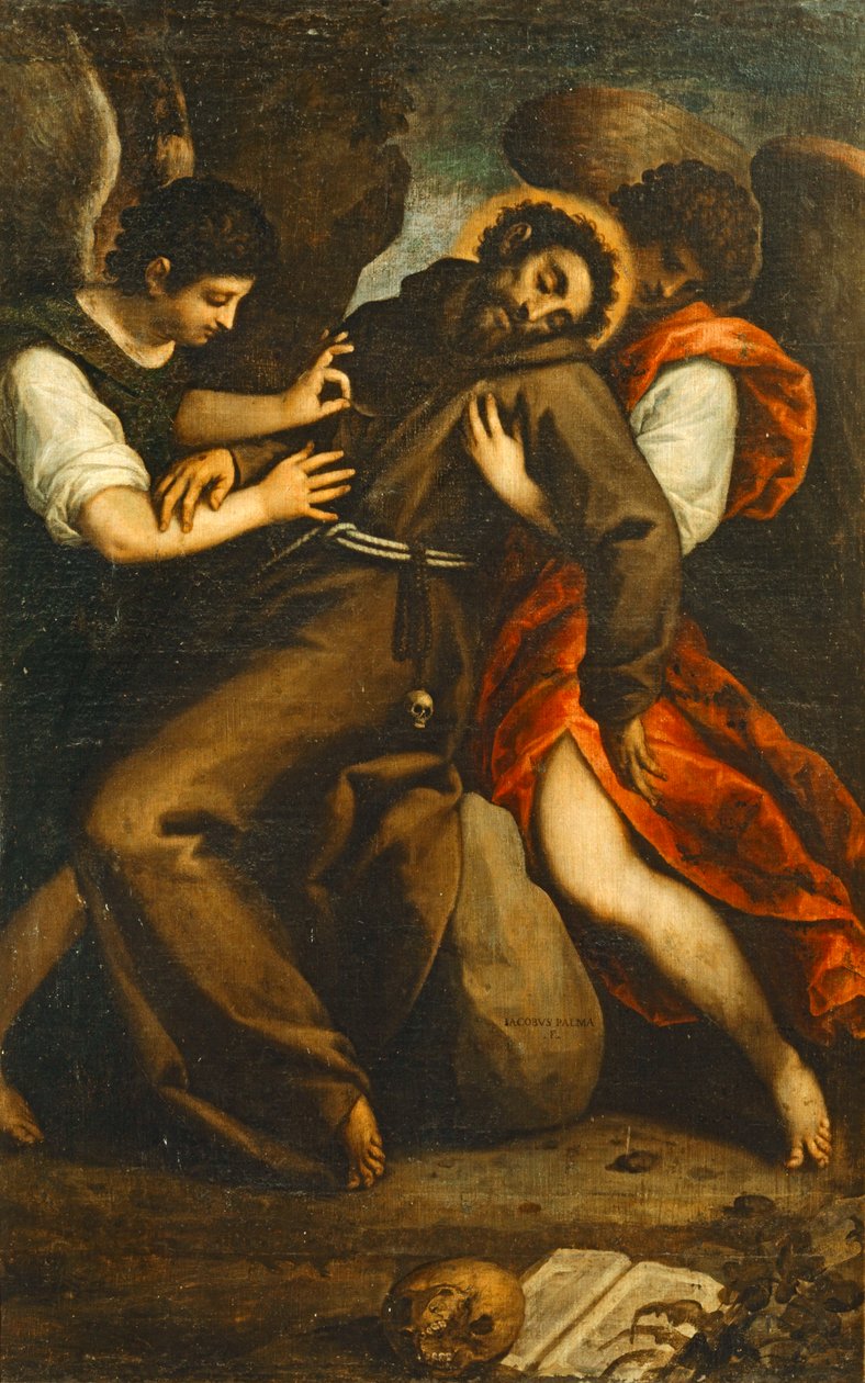 Extasie svatého Františka. 10035115 ... od Jacopo (c.1480 1528) Palma