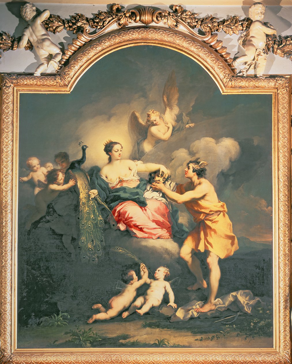 Juno dostává hlavu Argusu (olej) od Jacopo Amigoni
