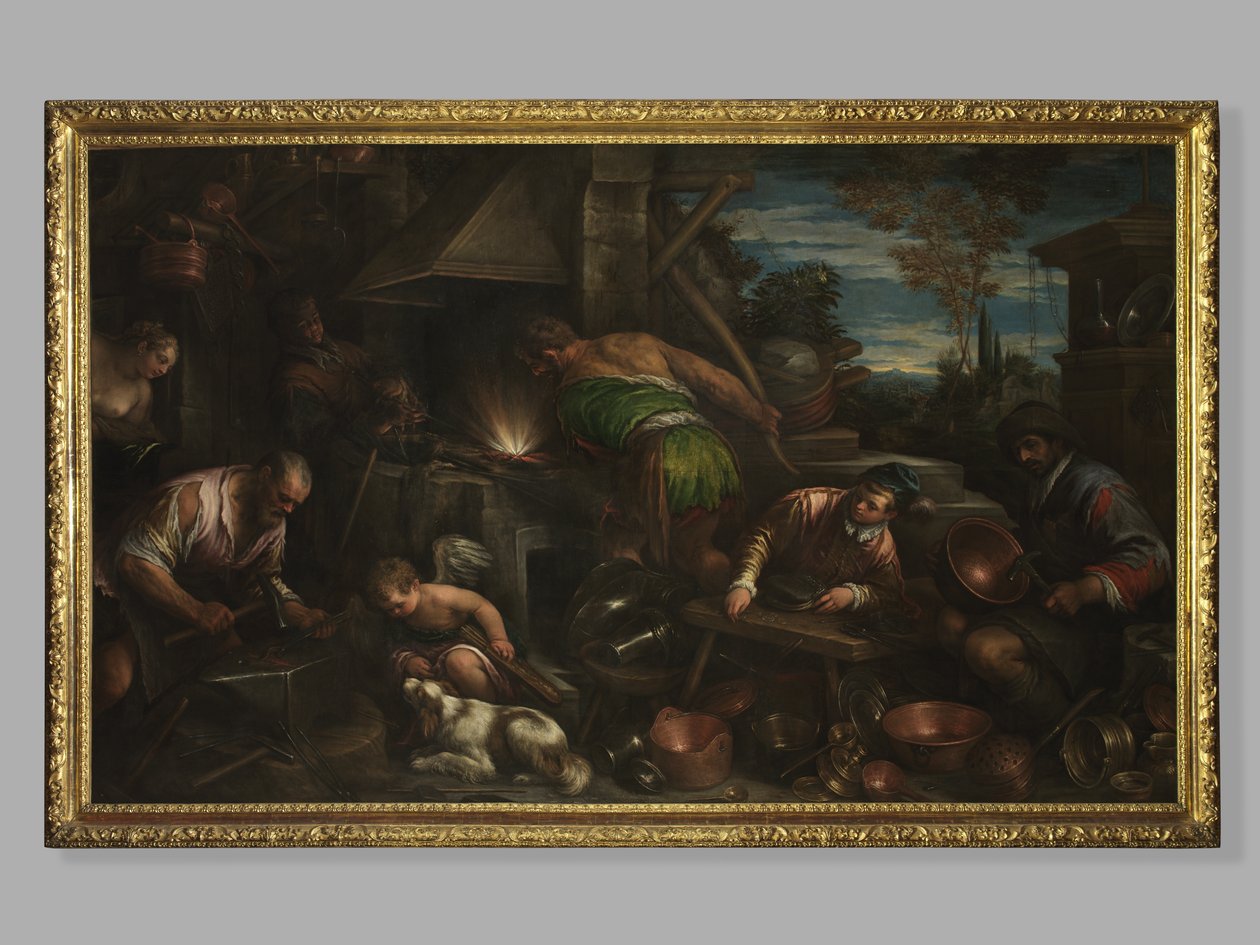 The Forge of Vulcan, c.1580-84 od Jacopo Bassano