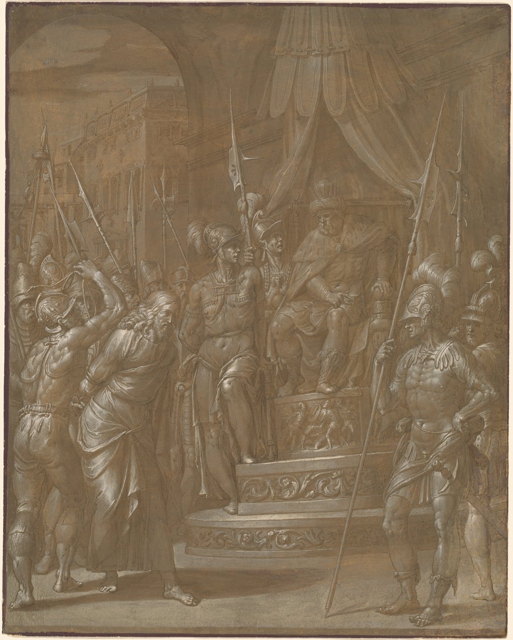 Kristus před Herodem od Jacopo Ligozzi