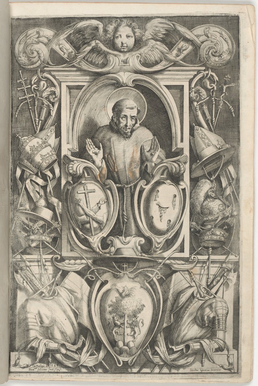 Frontispis s portrétem svatého Františka od Jacopo Ligozzi