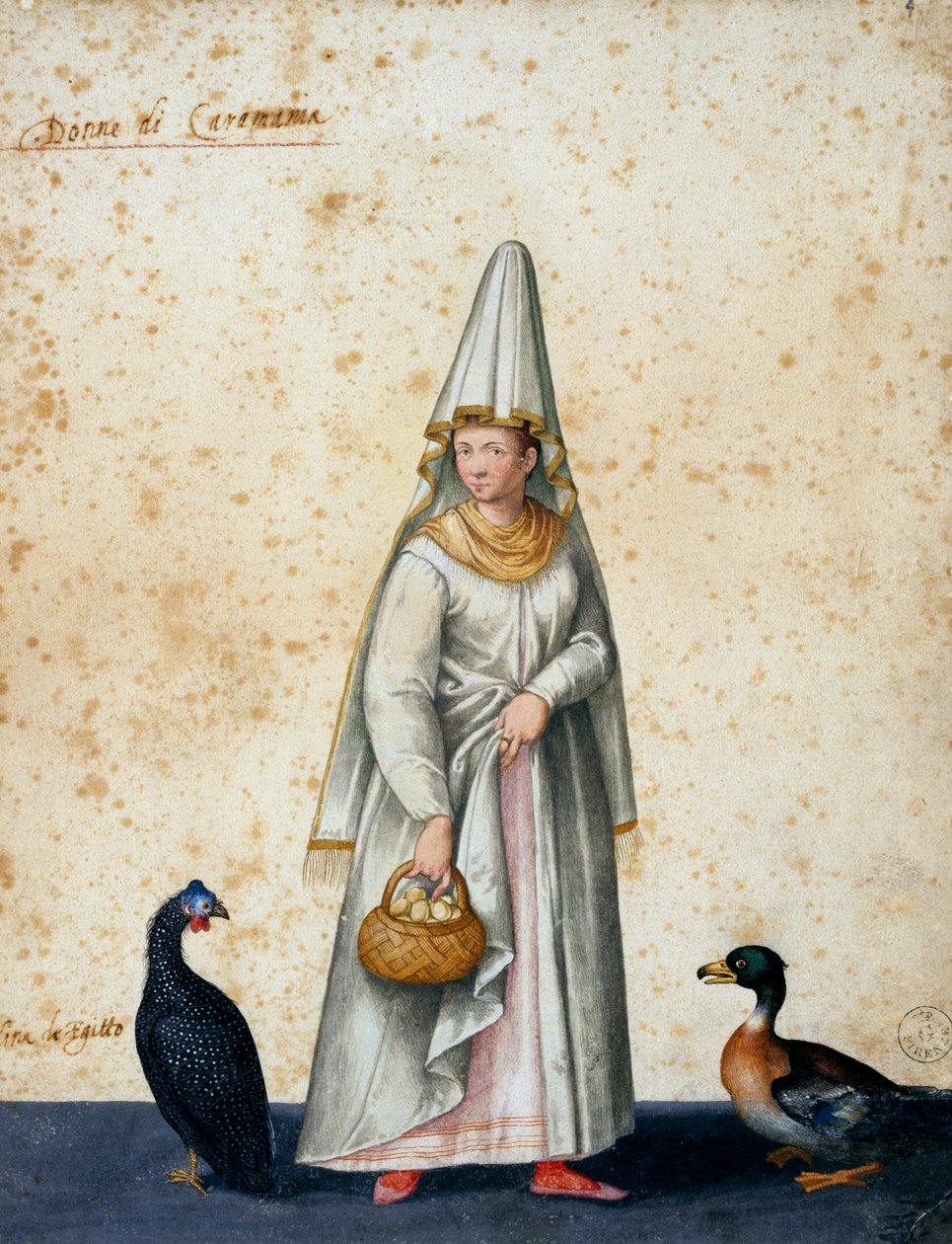 Turecký rolník, kresba Jacopo Ligozzi (1547-1627) od Jacopo Ligozzi