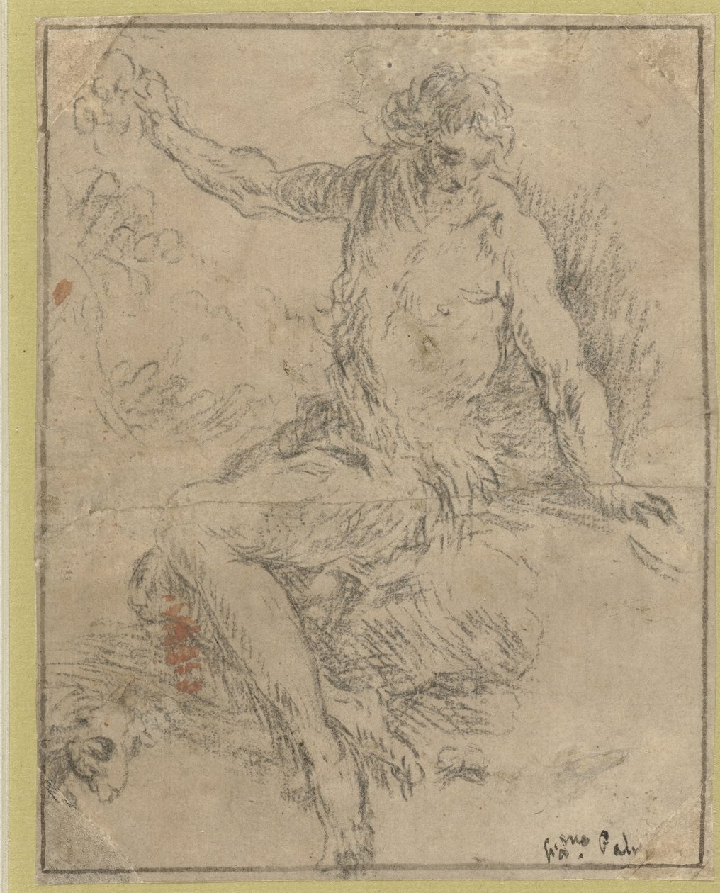 Sedící Jan Křtitel od Jacopo Palma (il Giovane)
