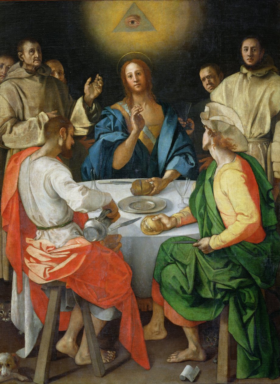 Večeře v Emauzích od Jacopo Pontormo