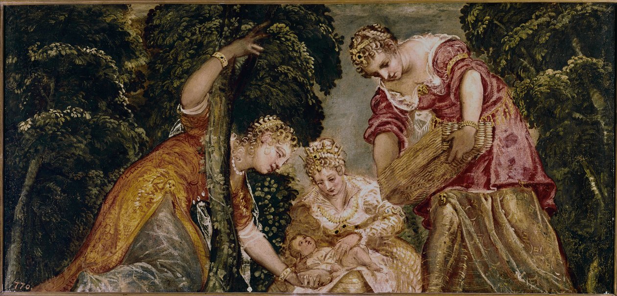 Mojžíš zachránil před vodou od Jacopo Robusti Tintoretto