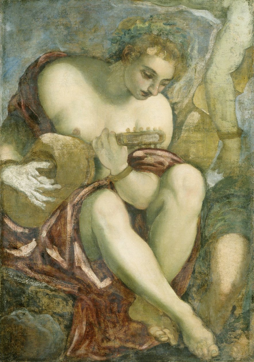 Múza s loutnou od Jacopo Tintoretto