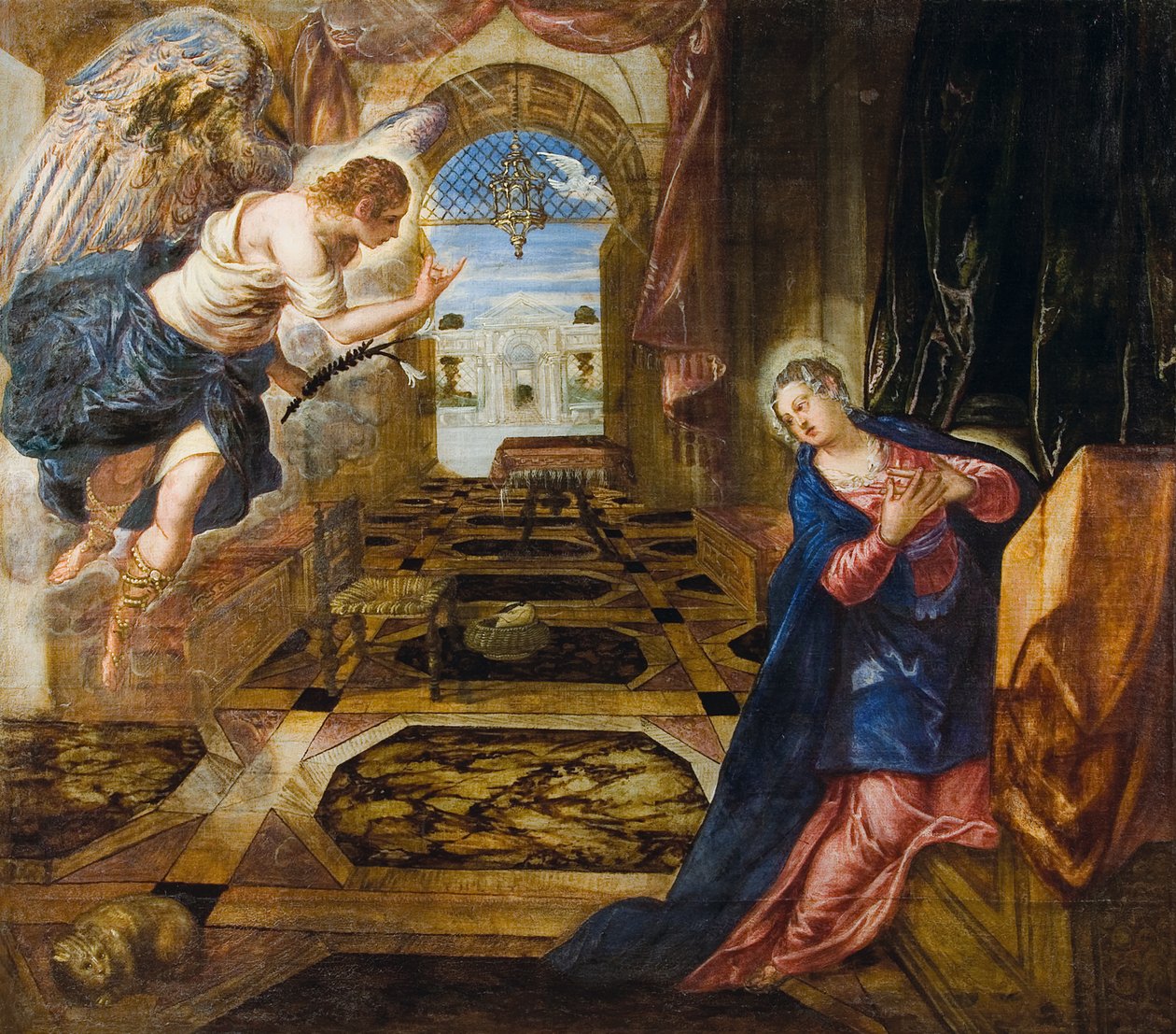 Zvěstování. od Jacopo Tintoretto