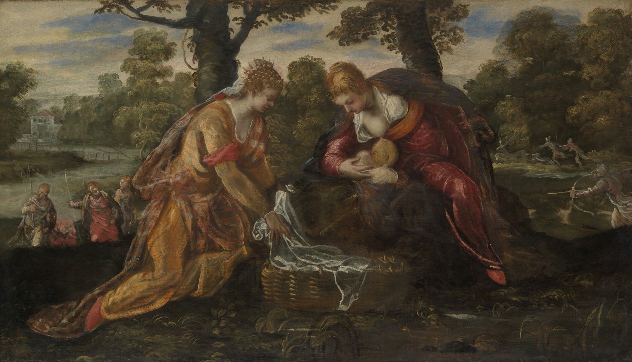Nalezení Mojžíše, 60. léta 16. století. od Jacopo Robusti Tintoretto