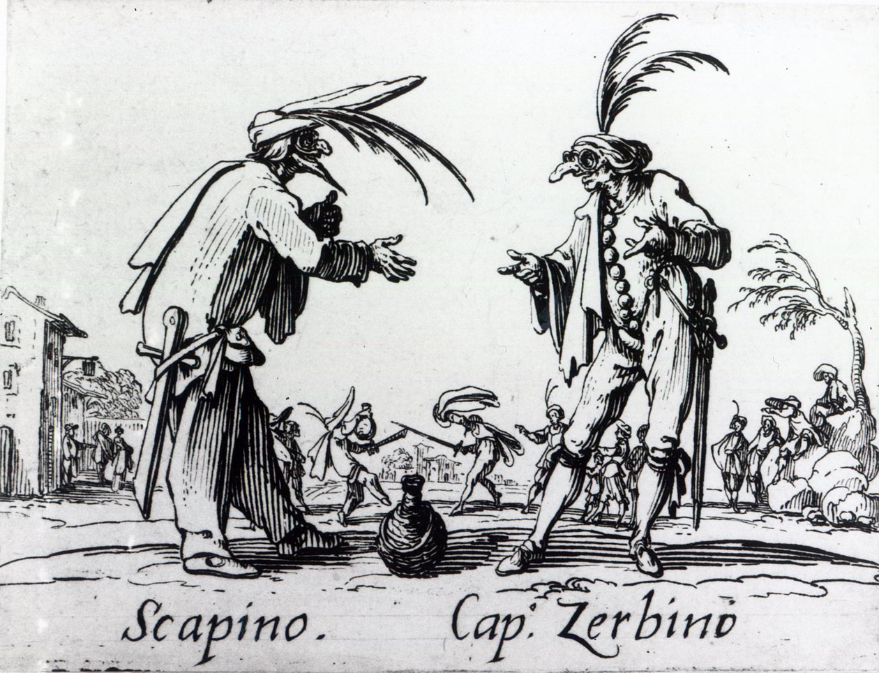 Balli de Sfessania, cca 1622 od Jacques Callot