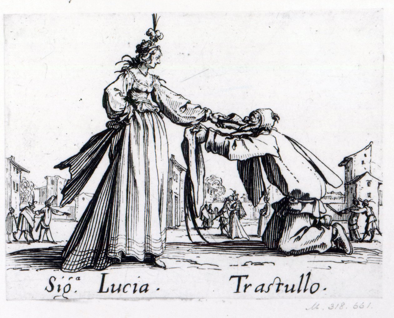 Balli de Sfessania, cca 1622 od Jacques Callot