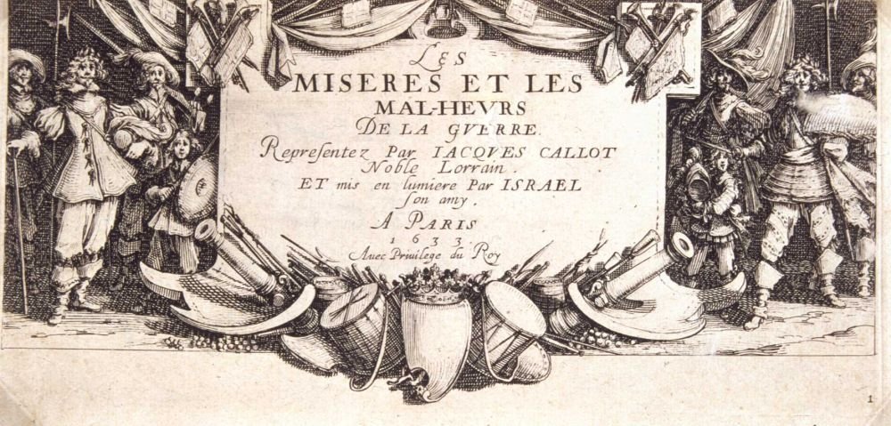 Frontispiece Neštěstí a válečné neštěstí od Jacques Callot